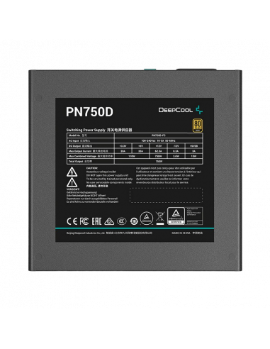 Блок питания для компьютеров Deepcool PN750D, 750Вт, ATX, Немодульный