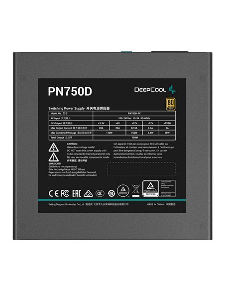 Sursă Alimentare PC Deepcool PN750D, 750W, ATX, Nemodular