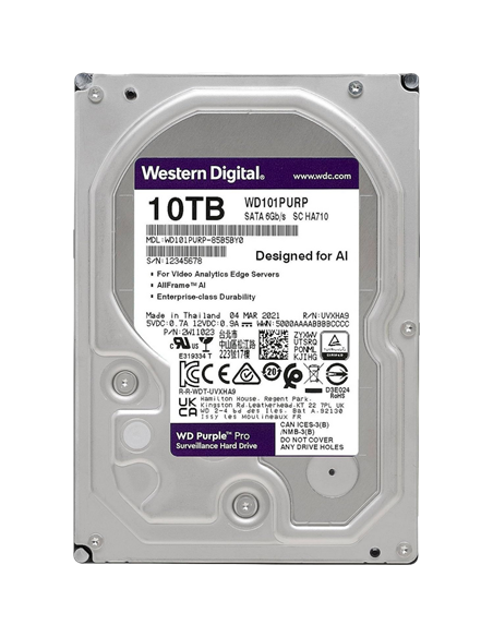 Unitate HDD Western Digital WD Purple Pro, 3.5", 10 TB WD101PURP