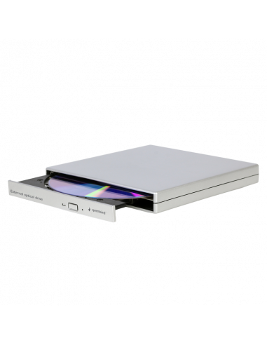 DVD-RW дисковод Gembird DVD-USB-02-SV, USB 2.0, Серебристый