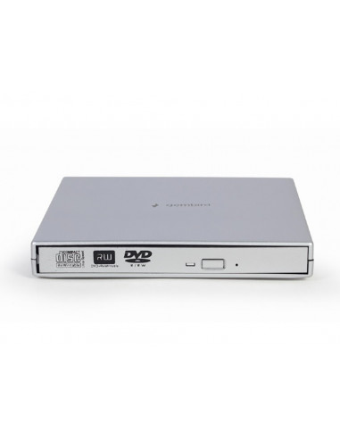 DVD-RW дисковод Gembird DVD-USB-02-SV, USB 2.0, Серебристый