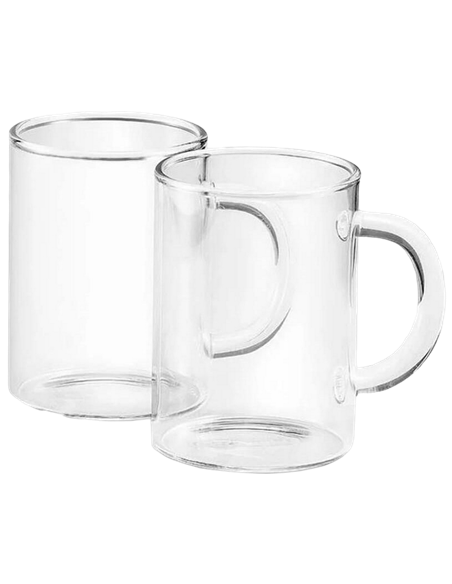 Set de pahare DeLonghi DLSC320, 250 ml, 2 buc, Transparent