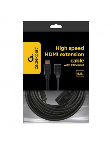 Видео кабель Cablexpert CC-HDMI4X-15, HDMI (M) - HDMI (F), 4,5м, Чёрный