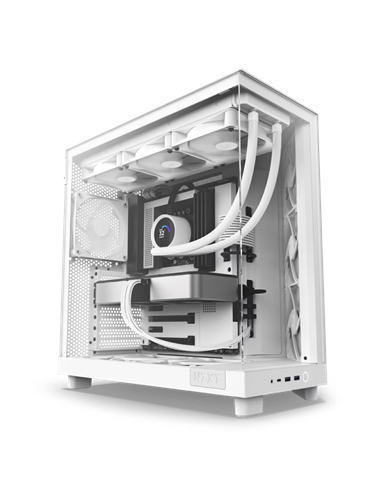 Компьютерный корпус NZXT H6 Flow, Midi-Tower, Без блока питания, Белый