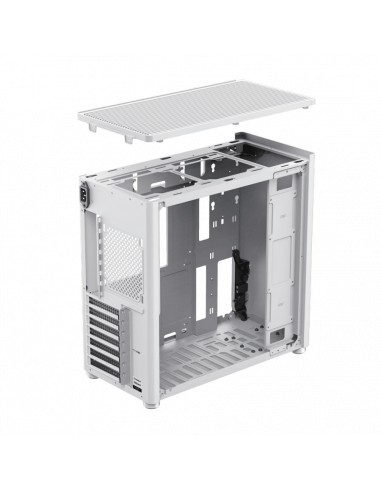 Carcasă PC Gamemax MeshBox Pro WT, Midi-Tower, Fără PSU, Alb