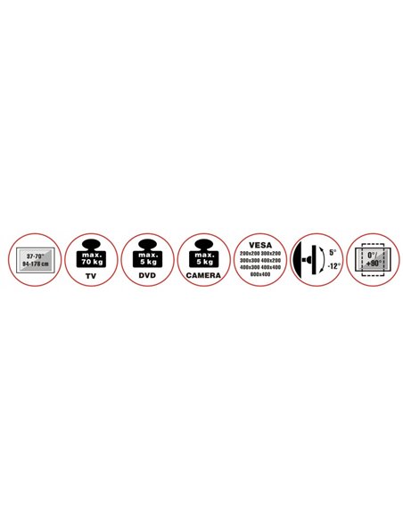 Подставка под телевизор на ножке Reflecta TV Stand 70VCP-Shelf, White, Белый