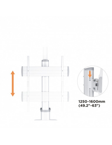 Suport pentru TV pe picior Reflecta TV Stand 70VCP-Shelf, White, Alb