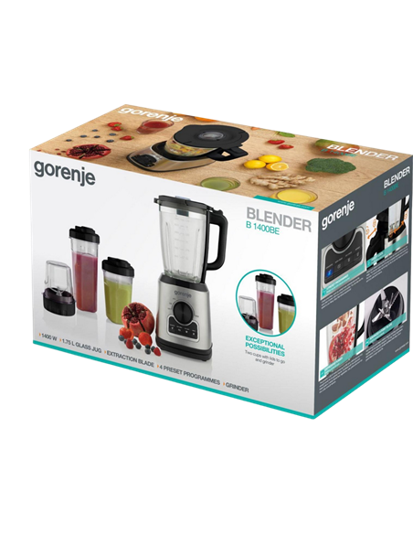Blender staționar Gorenje B1400BE, Negru | Oțel inoxidabil