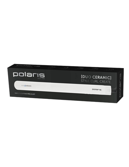 Placă de îndreptat părul Polaris PHS2112KT, Alb