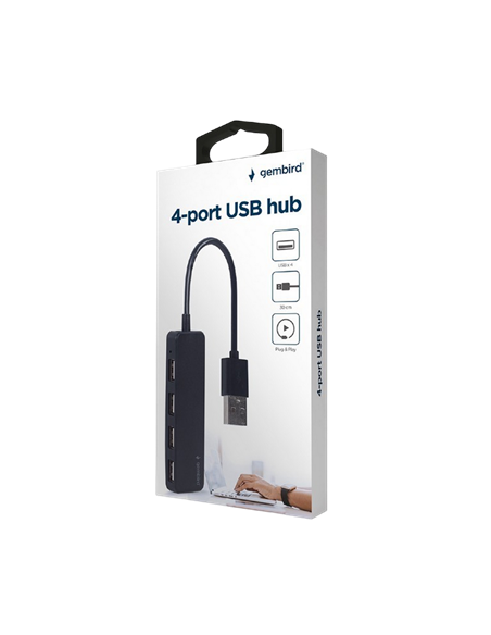 Adaptor Hub Gembird UHB-U2P4-06, Negru