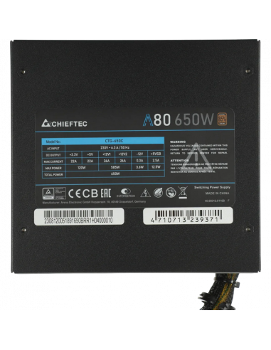 Sursă Alimentare PC Chieftec CTG-650C, 650W, ATX, Semi-modular