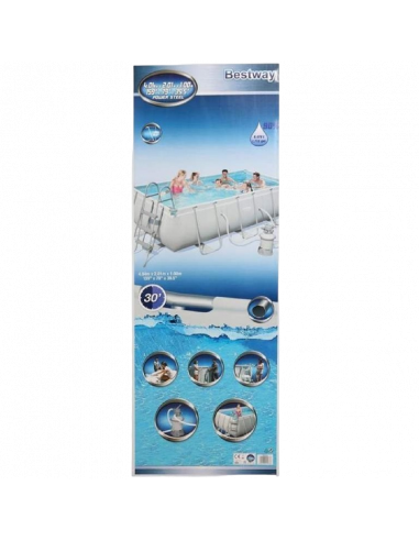 Piscină cu cadru metalic Bestway 56442, 6770L, Gri, 56442
