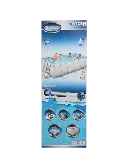 Piscină cu cadru metalic Bestway 56442, 6770L, Gri, 56442 Piscină cu cadru metalic Bestway 56442, 6770L, Gri, 56442