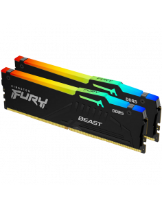 Оперативная память Kingston FURY Beast RGB, DDR5 SDRAM, 6000 МГц, 32 Гб, KF560C30BBAK2-32