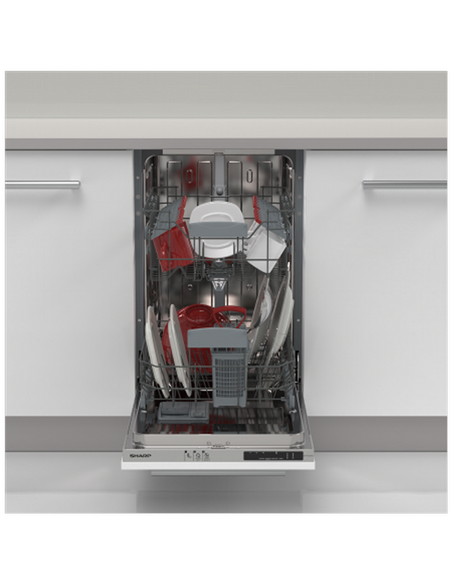 Посудомоечная машина Sharp QWNS12I49EXEU, Серебристый