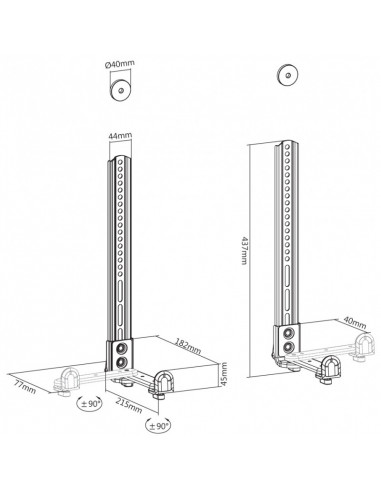 Настенное крепление Reflecta Soundbar Holder SBH114, Чёрный