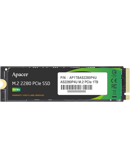 Накопитель SSD Apacer AS2280P4U, 1024Гб, AP1TBAS2280P4U-1
