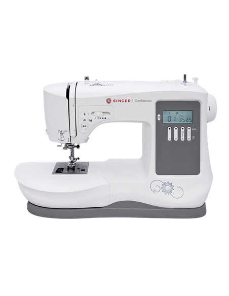 Mașină de cusut Singer Confidence 7640, Alb | Gri