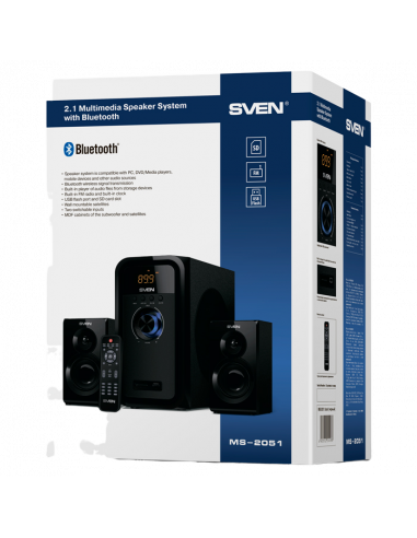 Компьютерные колонки 2.1 SVEN MS-2051, Чёрный
