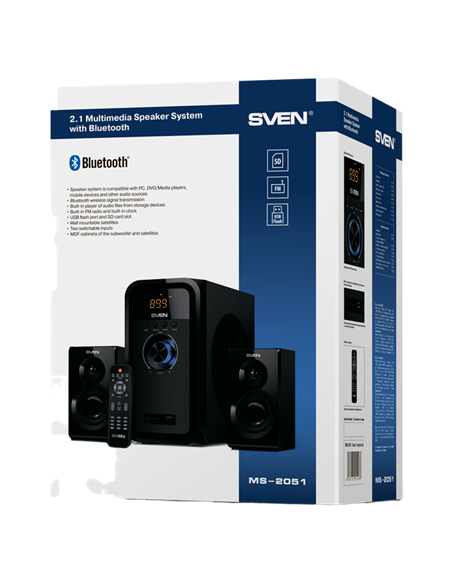 Компьютерные колонки 2.1 SVEN MS-2051, Чёрный