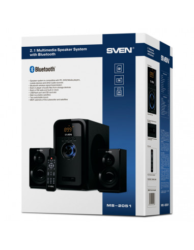 Компьютерные колонки 2.1 SVEN MS-2051, Чёрный