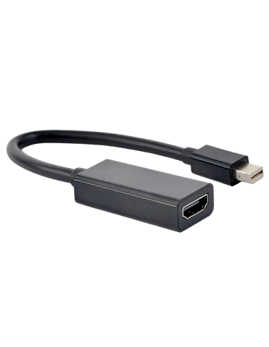 Видеоадаптер Cablexpert A-mDPM-HDMIF-02, MiniDP (M) - HDMI (F), 0,15м, Чёрный