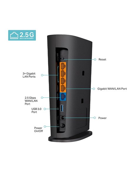 Router fără fir TP-LINK Archer AX80, Negru