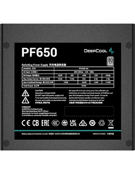 Блок питания для компьютеров Deepcool PF650, 650Вт, ATX