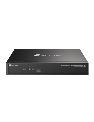 Видеорегистратор TP-LINK VIGI NVR1008H-8P, Чёрный