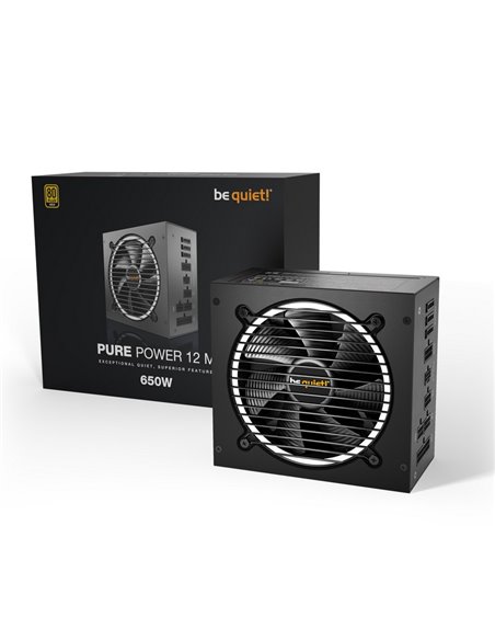 Блок питания для компьютеров be quiet! PURE POWER 12 M, 650Вт, ATX, Полностью модульный