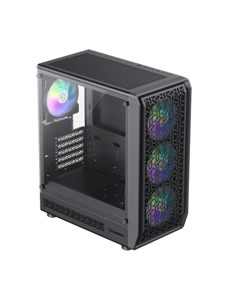 Carcasă PC Gamemax Forge MB, Midi-Tower, Fără PSU, Negru