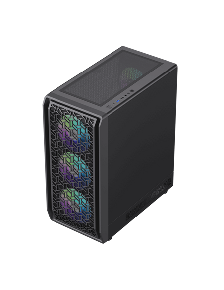 Carcasă PC Gamemax Forge MB, Midi-Tower, Fără PSU, Negru