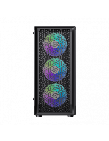 Carcasă PC Gamemax Forge MB, Midi-Tower, Fără PSU, Negru