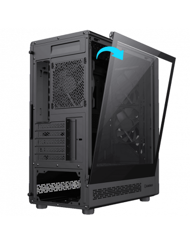 Carcasă PC Gamemax Focus MB, Micro-ATX, Fără PSU, Negru