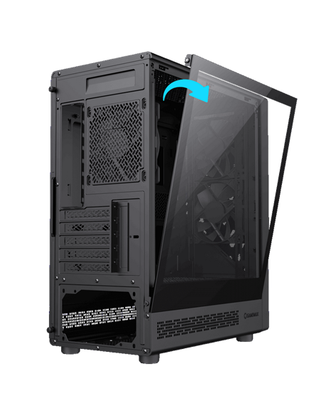 Компьютерный корпус Gamemax Focus MB, Micro-ATX, Без блока питания, Чёрный