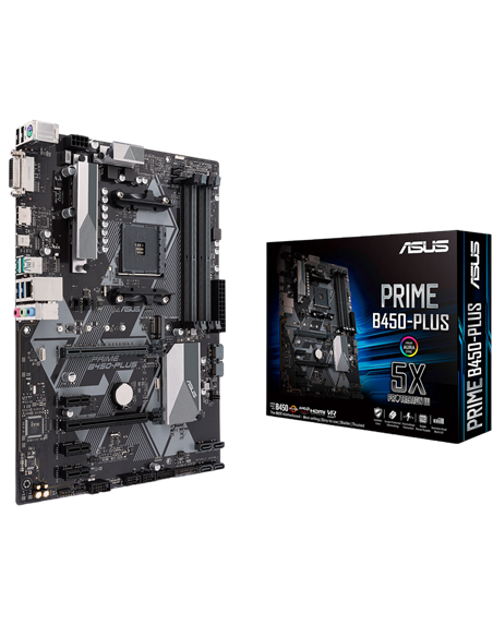 Материнская плата ASUS PRIME B450-PLUS, AM4, AMD B450, ATX