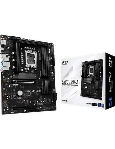 Материнская плата ASRock B860 Pro-A, LGA1851, Intel B860, ATX