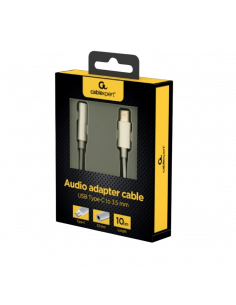 Аудио адаптер Cablexpert A-CM-3.5F-01, USB Type-C (M) - 3.5mm 4-pin (F), 0,01 м, Белый 2