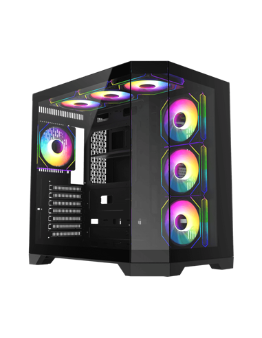 Компьютерный корпус Gamemax HYPE-A, Midi-Tower, Без блока питания, Чёрный
