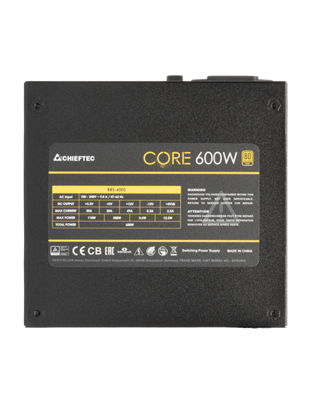 Sursă Alimentare PC Chieftec BBS-600S, 600W, ATX, Nemodular