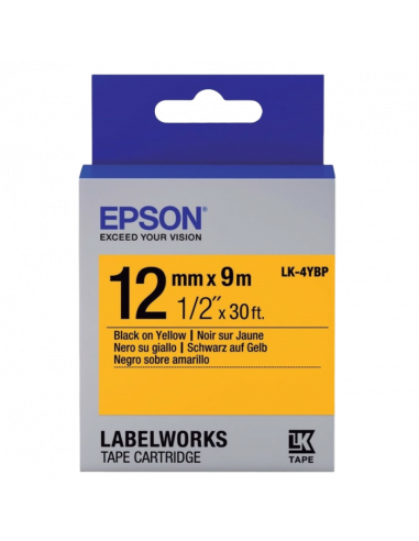 Картридж с лентой Epson LK-4YBP, 12 мм x 9 м