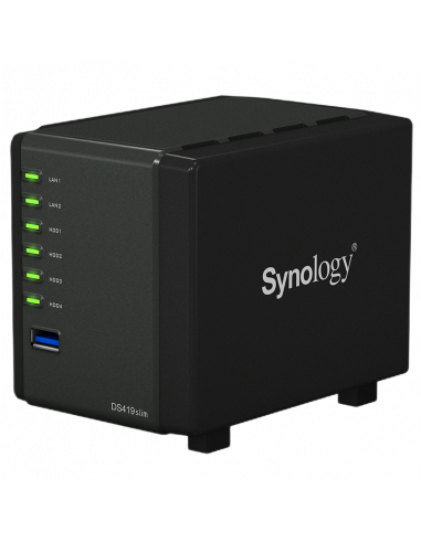Stocare atașată la rețea SYNOLOGY DS419slim, Negru