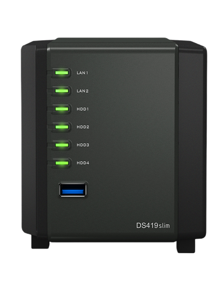 Stocare atașată la rețea SYNOLOGY DS419slim, Negru