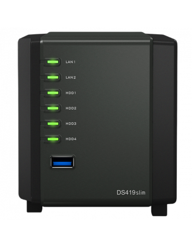 Stocare atașată la rețea SYNOLOGY DS419slim, Negru