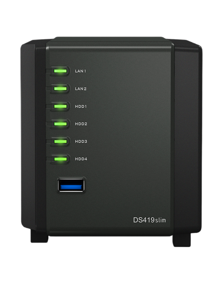Stocare atașată la rețea SYNOLOGY DS419slim, Negru