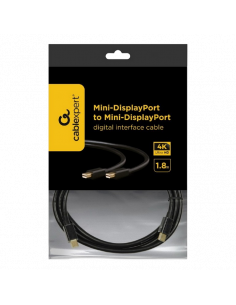 Видеокабель Cablexpert CCP-mDPmDP2-6, MiniDP (M) - miniDP (M), 1,8м, Чёрный 2