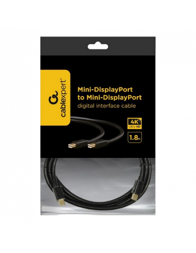 Видеокабель Cablexpert CCP-mDPmDP2-6, MiniDP (M) - miniDP (M), 1,8м, Чёрный