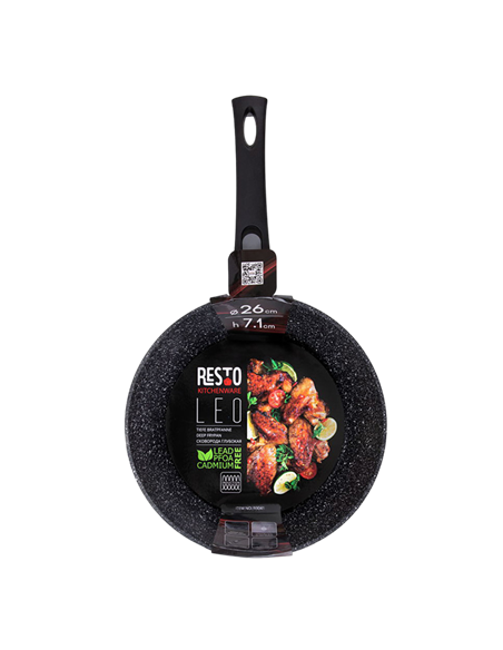 Tigaie adâncă RESTO 93041, 26cm, Negru