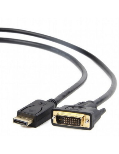 Видеокабель Cablexpert CC-DPM-DVIM-1M, DisplayPort (M) - DVI-D (M), 1м, Чёрный