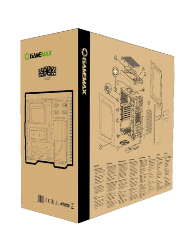 Компьютерный корпус Gamemax Dark Silent, Midi-Tower, Без блока питания, Чёрный